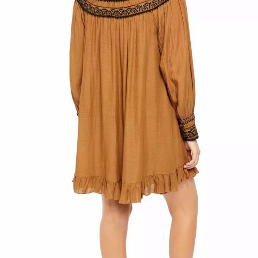 FREE PEOPLE Long Sleeve Keyhole  Trapeze Dress - Picture 2 of 4